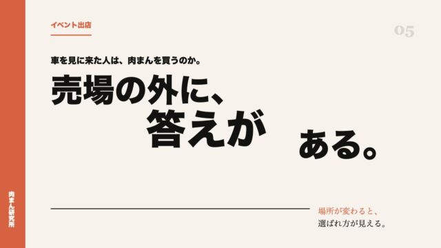 車を見に来た人に、肉まんは売れるのか。イベント出店でわかったこと